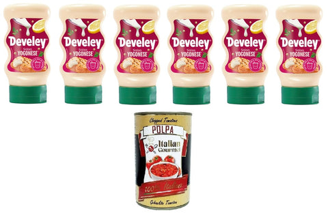 Salsa Yogonese, Sauce Made with 29% Yoghurt 6 x 250 ml + Italian Gourmet Polpa 400 g