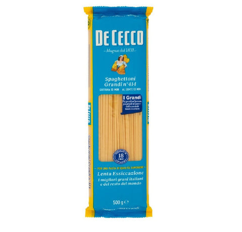 10 x Pasta De Cecco 100% Italian Spaghettoni Grandi N°414 Pasta 500 g + Italian Gourmet Polpa 400 g