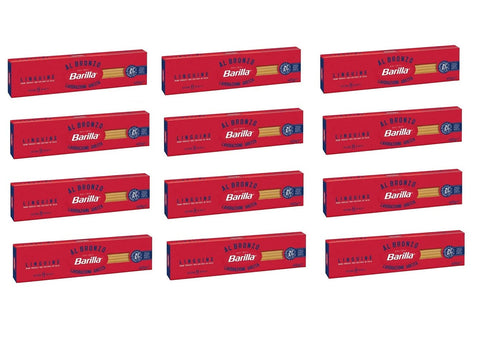 12 x Barilla Linguine al Bronzo Bronze Drawn Pasta, 400 g, Raw Processing Method