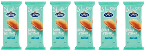 6 x Riso Scotti PlumCake with Riso Senza Lattosio Plum Cake with Rice Lactose-free (6 x 31.7 g) 190 g Cake without Palm Oil without Milk Proteins