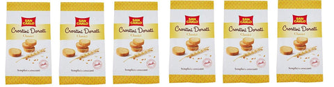 6x San Carlo Crostino Crostini Dorati Gli Autentici Salt Pastry Nibbles Salted 200 g