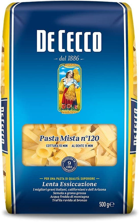 Pasta De Cecco 100% Italian Pasta Mista n° 120 Mixed Pasta, 500 g, Pack of 10