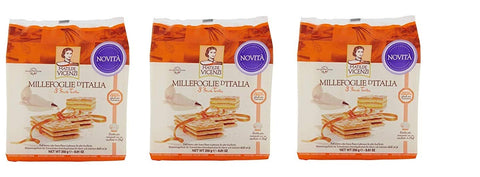 3 x Matilde Vicenzi Millefoglie 3 Basi Torta Three Bases for Cake Biscuits 250 g