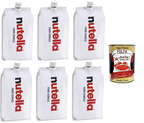 Nutella Food Service 6 x 1 kg Bags | Sac à Poche Refill Pack for Dispenser | Professional Bulk Pack for Catering, Bakery & Hotel+ Italian Gourmet Polpa 400 g
