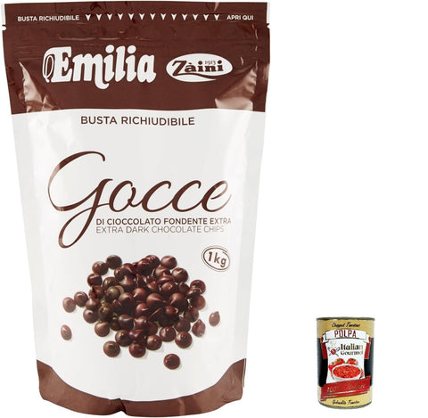 Zaini Dark Chocolate Chips 1000 g + Italian Gourmet Polpa 400 g