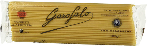 Garofalo Pasta di Gragnano IGP Spaghetti alla Chitarra N° 40-3 Durum Wheat Semolina Pasta Neapolitan Pasta Pack of 16 500 g