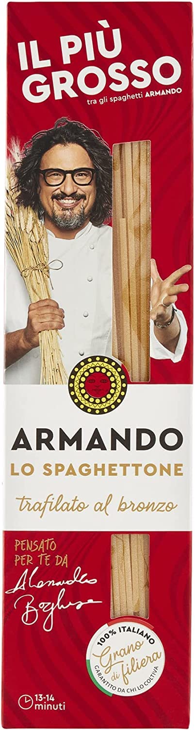 Il Grano Di Armando Lo Spaghettone Italian Wheat Bronze Drawn 100% Italian Pasta, 500 g, Pack of 10