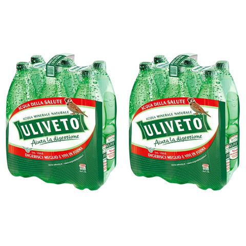 Uliveto Effervescent Water 12 Bottles of 1.5 Litres