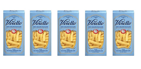 Voiello Lo Zito Arrotolato n°194 Pasta, 100% Italian Wheat, 500 g, Durum Wheat Semolina Pasta, Bronze Drawing, Pack of 5