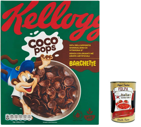6 x Coco Pops Barchette, Crispy Chocolate Cereal 330 g + Italian Gourmet Polpa 400 g