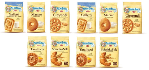Mulino Bianco Girotondi Macine Galletti Spicchi di Sole Tarallucci Biscuits Test Pack 10 x 350 g