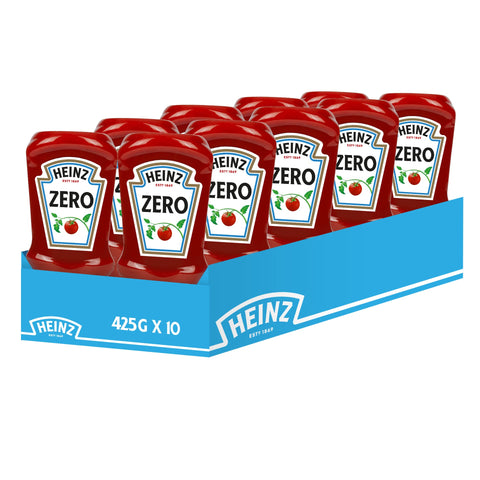 Heinz Tomato Ketchup Zero Sauce - 425 g (10 Pieces)