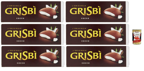 Grisbì Cocco - Filled Biscuits with Coconut Cream, Italian Pastry, 6 x 135 g - Crispy Exterior, Creamy Inside - by Matilde Vicenzi + Italian Gourmet Polpa 400 g