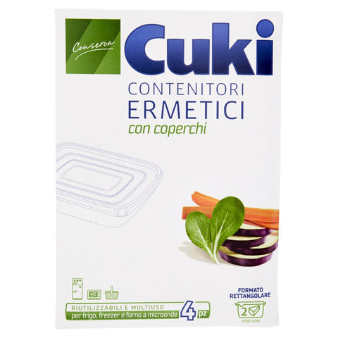 Cuki Cont.Rectangular Microwave – 6 Packs of 4 [Pack of 24]