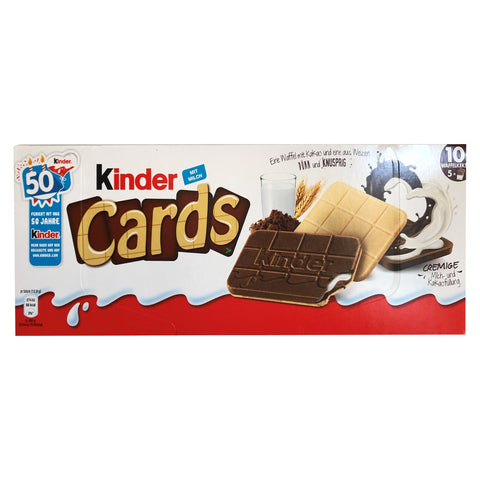 Kinder Cards Biscuits with Milk and Cocoa Filling (128 g Pack)