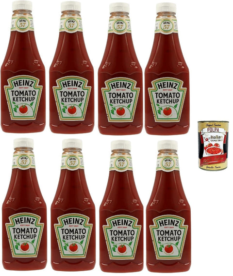 Tomato Ketchup Sauce in Bottle, 8 x 1 kg + Italian Gourmet Polpa di Pomodoro 400 g Tin