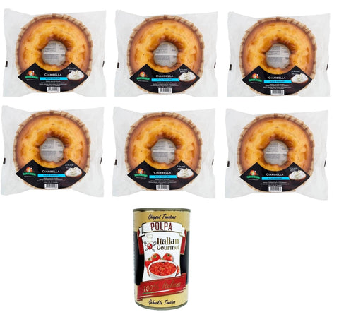 Gecchele Ciambella Allo Yogurt Yogurt Doughnut Baked Confectionery Product 6 x 400 g + Italian Gourmet Polpa 400 g