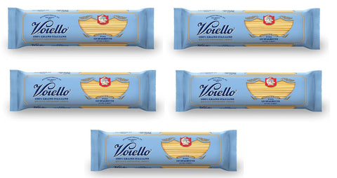 Voiello Lo Spaghetto n°104 Pasta 100% Italian Wheat 500 g Pasta Made of Durum Wheat Semolina Bronze Drawing Pack of 5