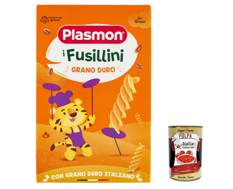 6 x Plasmon Pasta Pastina i Fusillini di Grano Duro 250g + Italian Gourmet Polpa 400g