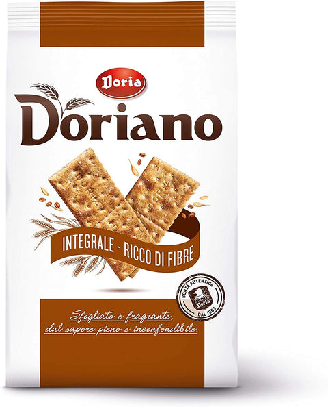 Doria Doriano Crackers Integrali Whole Grain Salt Pastry Salted 700 g Biscuits Pack of 3