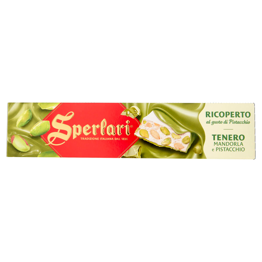 Sperlari - Pistachio Soft Nougat Covered with Pistachio, Gluten Free - 200 g