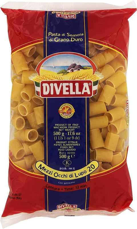 10 x Pasta Divella 100% Italian N°20 Mezzi occhi di lupo 500 g