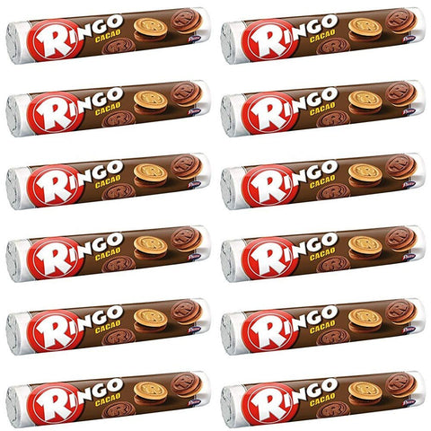 12 x Pavesi Ringo Biscuits with Cocoa 165 g Cookies Italian Biscuits Snack Cocoa