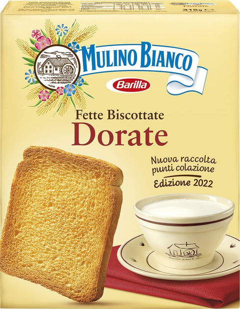 3 x Mulino Bianco Fette Biscottate Le Dorate Rusk Biscuits Baked Bread 315 g