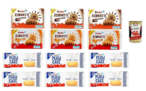 Trial Pack Children's Cake Cornetti Cocoa and Apicose Plum Cake Yougurt + Italian Gourmet Polpa 400 g