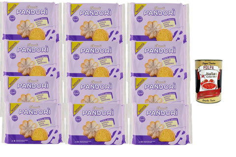 Bauli Pandorì Classic 12 x 150 g - Soft Italian Yeast Pastries Individually Wrapped, Ideal for Breakfast & Coffee + Italian Gourmet Polpa