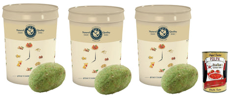 Fox, Foxer al pesto XXL, peanuts with pesto flavour, for aperitif and snack, 3 x 2000 g + Italian gourmet polpa 400 g