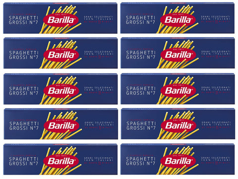 Pasta Barilla Spaghetti Grossi No. 7 Italian Pasta 500 g Pack Spaghetti Pack of 10