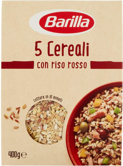 Barilla 5 Cereali Cereali with Red Rice Whole Grain Italian 400 g