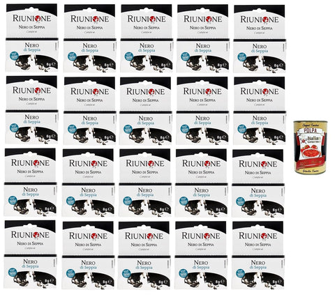 Riunion Nero di Seppia Squid Ink 20 x 8 g (2 x 4 g) + Italian Gourmet Polpa 400 g