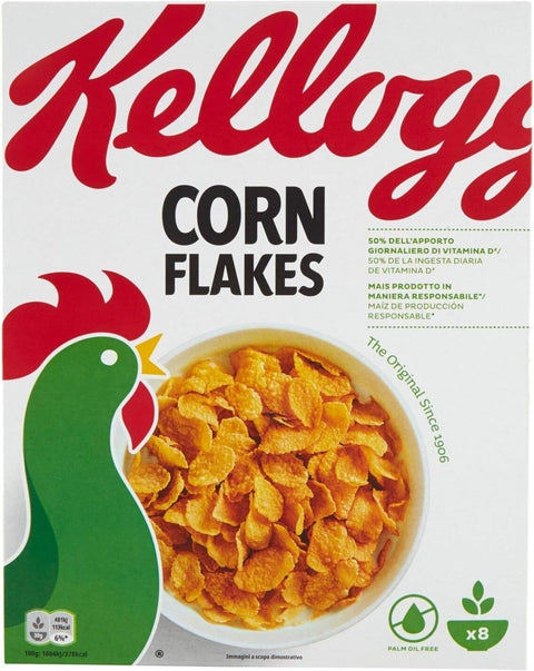 KELLOGG'S Pack of 10 Kelloggs Corn Flakes the Crispy Classic Breakfast Cereals Cereals Cereals 250g
