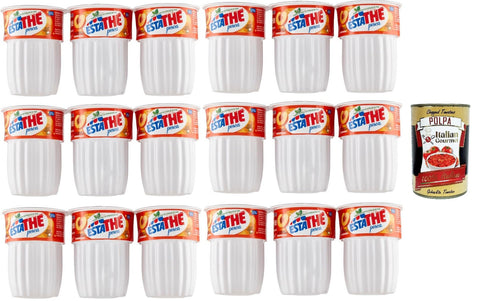 ESTATHE Iced Tea Peach The Pesca Disposable PET Bottle 18 x 20 cl Tea The Soft Drink, Peach Iced Tea + Italian Gourmet Polpa 400 g