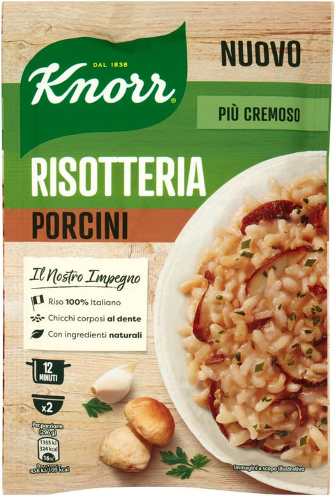 Knorr Risotto Funghi Rice Porcini Mushrooms 175g 100% Italian Ready Meals Pack of 3
