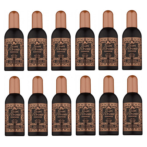12 x Tesori d'Oriente Eau de Toilette Hammam Olio di Argan e Fiori di Arancio Perfume Argan Oil and Orange Blossom 100 ml Eau de Toilette
