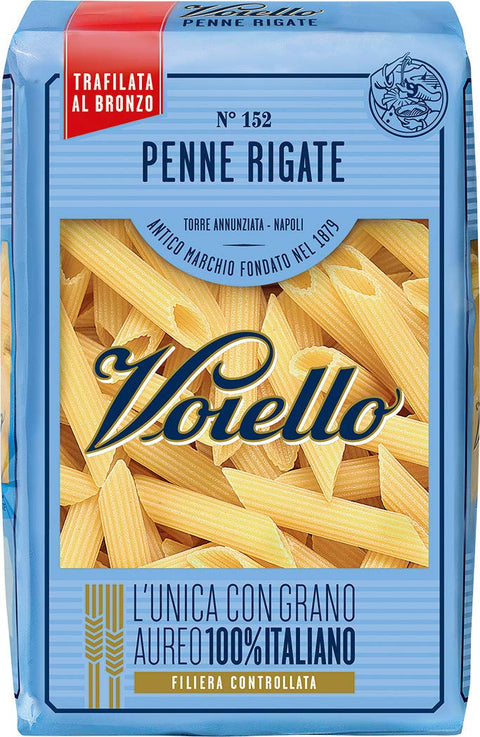 Voiello Pasta Penne Rigate Pack of 18 500 g Premium Quality from Italy Rich in Protein