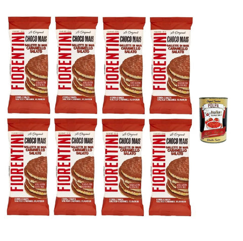Fiorentini Gallette di mais ricoperte di caramello salato 68 g corn waffles with salt caramel coating 8 x 68 g + Italian gourmet polpa 400 g