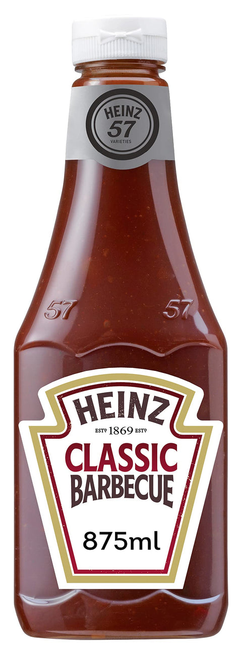Heinz Barbecue Sauce - Smoky Spicy Grill Sauce in Head Bottle - 4 x 875ml