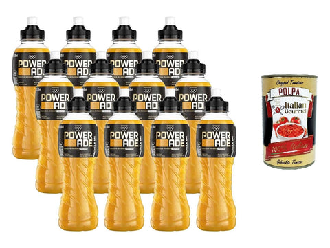 Powerade Golden Mango Isotonic Sports Drink, 12 x 500 ml + Italian Gourmet Polpa 400 g