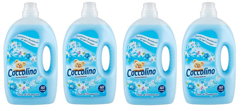 Coccolino Ammorbidente Diluito Aria di Primavera Diluted Fabric Softener, Spring Air, 40 Washes, 3 Litres, Pack of 4