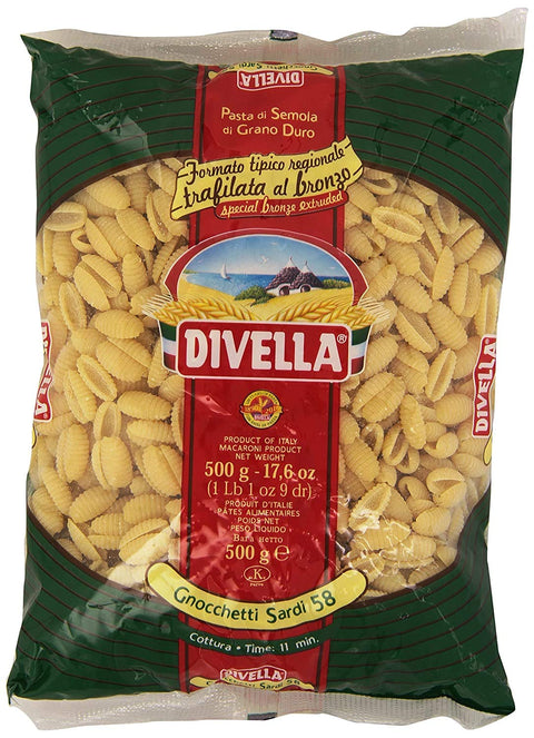 10x Pasta Divella 100% Italian N° 58 Gnocchetti Sardi 500 g