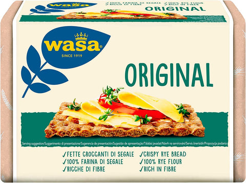 Wasa Original Cracker with 100% Rye Flour, Crispy Slices with Whole Grain Rye Flour, Rich in Fibre, 275 g + Italian Gourmet Polpa di Pomodoro 400 g Tin