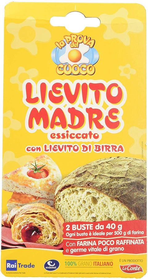 Lo Conte Lievito Madre Yeast Pizza, Bread, Croissa Mix Cake, 2 Bags, 40 g, Pack of 3