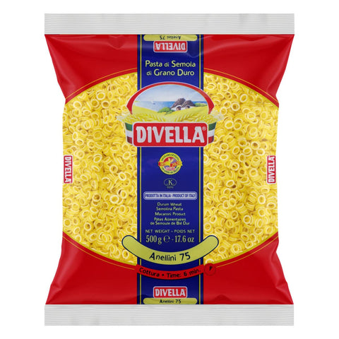 10x Pasta Divella 100% Italian N° 75 Anellini 500 g