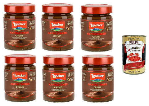 Loacker Crema Spalmable Napolitan Painting Cream 6x 290g + Italian Gourmet Polpa 400g