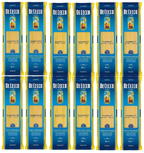 De Cecco Pasta Package (Spaghetti N°12, Spaghettini N°11, Linguine N°7)