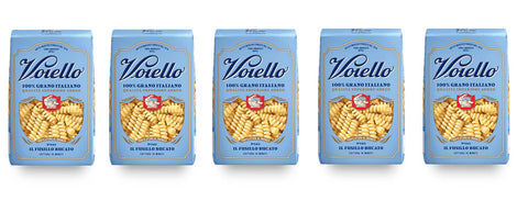 Voiello Il Fusillo Bucato n°145 Pasta, 100% Italian Wheat, 500 g, Durum Wheat Semolina Pasta, Bronze Drawing, Pack of 5